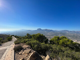 Fototapeta na wymiar View from the peak of Alt del Governador