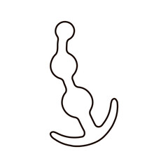 Illustration of sex toy on a white background. Erotic object. An object of pleasure.