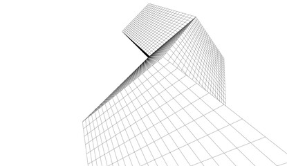 Fototapeta premium Abstract architecture vector 3d illustration