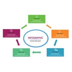 Vector Infographic Template Design Label with icons and 5 choices or steps. Can be used for process diagrams, presentations, layout of workflows, banners, flow diagrams, info graphs.