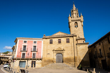 Fototapeta na wymiar Church of Santa María la Mayor, Romanesque church, Cinco Villas, Aragon, Spain