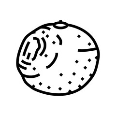 orange rotten food line icon vector. orange rotten food sign. isolated contour symbol black illustration