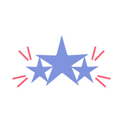 Three star rating assessment result icon