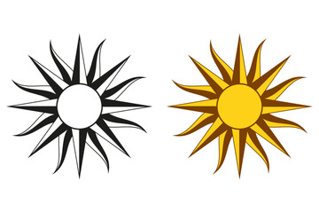 Sun icon symbol simple design