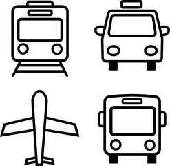 これは交通のアイコンのイラストです。