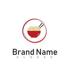 noodle food logo design symbol