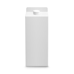 White beverage box with plastic lid