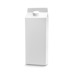 Milk box isolated transparent