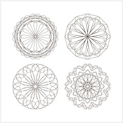 Mandala isolated. Coloring page book. Sketch vector stock illustration. EPS 10