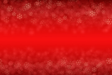 Fondo rojo navideño con copos de nieve.