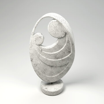 Mother And Child Abstract Sculpture