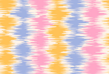 Vector vintage seamless pattern in Ikat style. Vector pattern for holidays in retro style.