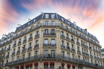 Paris, beautiful building in the Marais