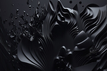 Abstract black 3d wallpaper