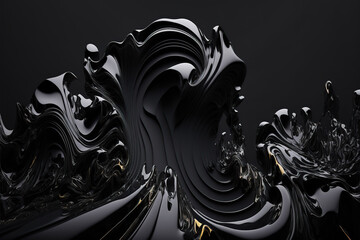 Abstract black 3d wallpaper