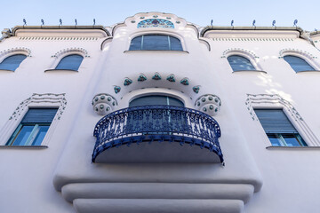 Banca de Scont building in Union Square (Piata Unirii) dated 1908 is three-level palace with...