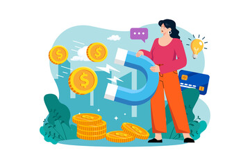 Woman Attracts Money Magnetically