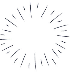 Obraz premium Vintage hand drawn sunburst illustration design element 