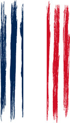 Fototapeta premium France flag with brush paint textured isolated on png or transparent background,Symbol France,template for banner,advertising ,promote, design,vector,top win sport country, vector illustration