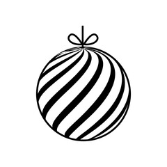 Christmas ball icon vector set. christmas toy illustration sign collection. new Year symbol.