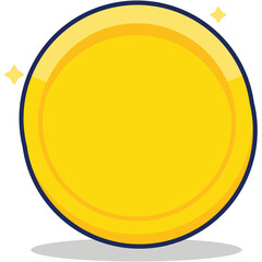 Coin Flat Design Icon