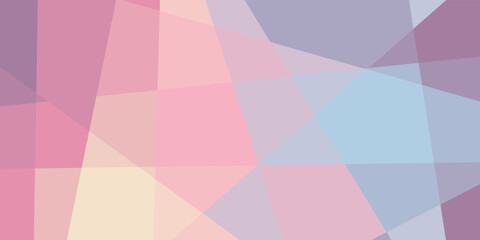 Abstract geometric pastel background. Horizontal banner, poster. Vector illustration.