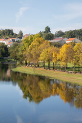 Fototapeta premium River Coa and Park, Sabugal, Portugal