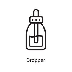Dropper  Vector Outline Icon Design illustration. Medical Symbol on White background EPS 10 File