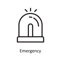 Emergency Vector Outline Icon Design illustration. Medical Symbol on White background EPS 10 File