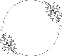 Leaves Circle Frame