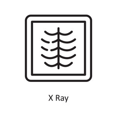 X Ray Vector Outline Icon Design illustration. Medical Symbol on White background EPS 10 File