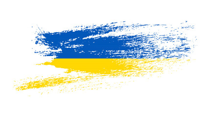 Ukrainian national flag in grunge style