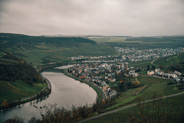 View over the Moselle valley of Luxembourg