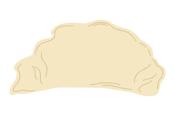Dumpling isolated on background. Vector illustration.