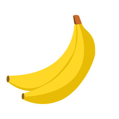 Ripe yellow bananas illustration