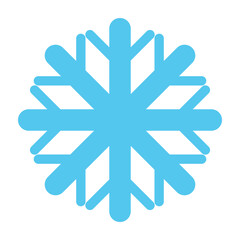 blue snowflake icon. Winter background