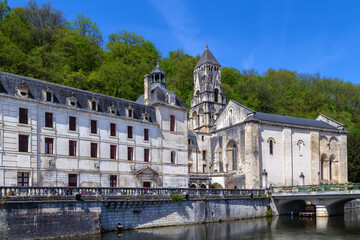 Abbey of Brantome and its bell tower, France