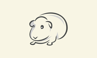 line art guinea pig logo