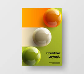 Amazing corporate identity vector design template. Original realistic balls brochure illustration.