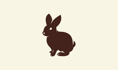 Fototapeta na wymiar silhouette rabbit modern logo design