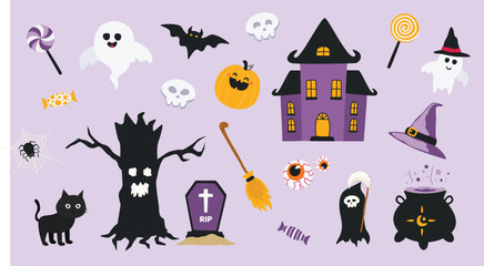 Halloween Party Illustration - Clip art