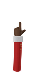 Santa Claus Hand Pointing Gesturing 3d cartoon hand
