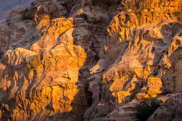 sandstone rocks in little petra Jordan