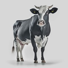 cow on a white background. rendering