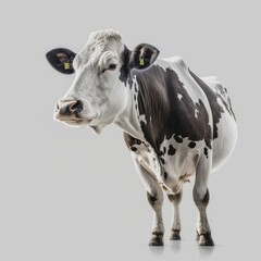 cow on a white background. rendering