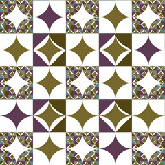 Fototapeta premium Geometric Seamless Pattern Rhombus Square Modern Design