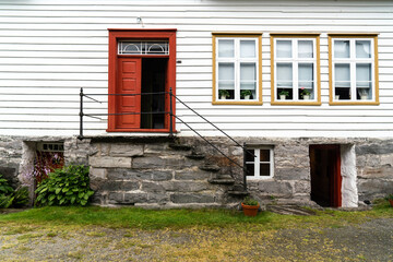 Historisches Dorf Agatunet am Hardangerfjord, Norwegen