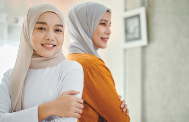Portrait of Two Muslim businesswomen.