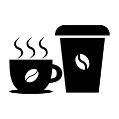 Cafe concept, coffee cups, cup of coffee icon