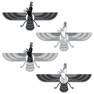 Zoroastrianism Symbol Silhouette